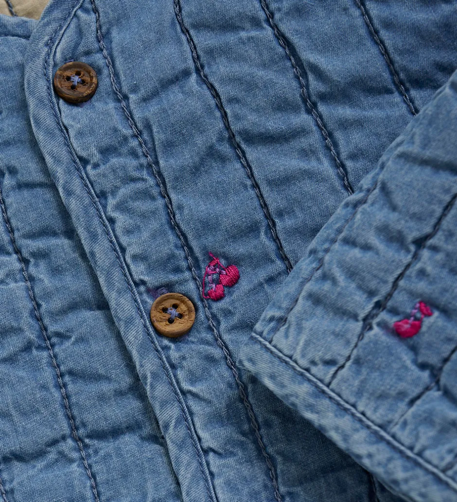 Cardigans*Minymo Jakke - Quilt - Ombre Blue