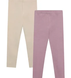 Børn Minymo Leggings - AOP - 2-pak - Elderberry