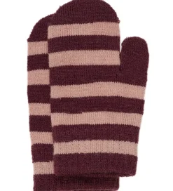 Handsker Og Luffer*Minymo Luffer - 3-pak - Uld - Strik - Catawba Grape