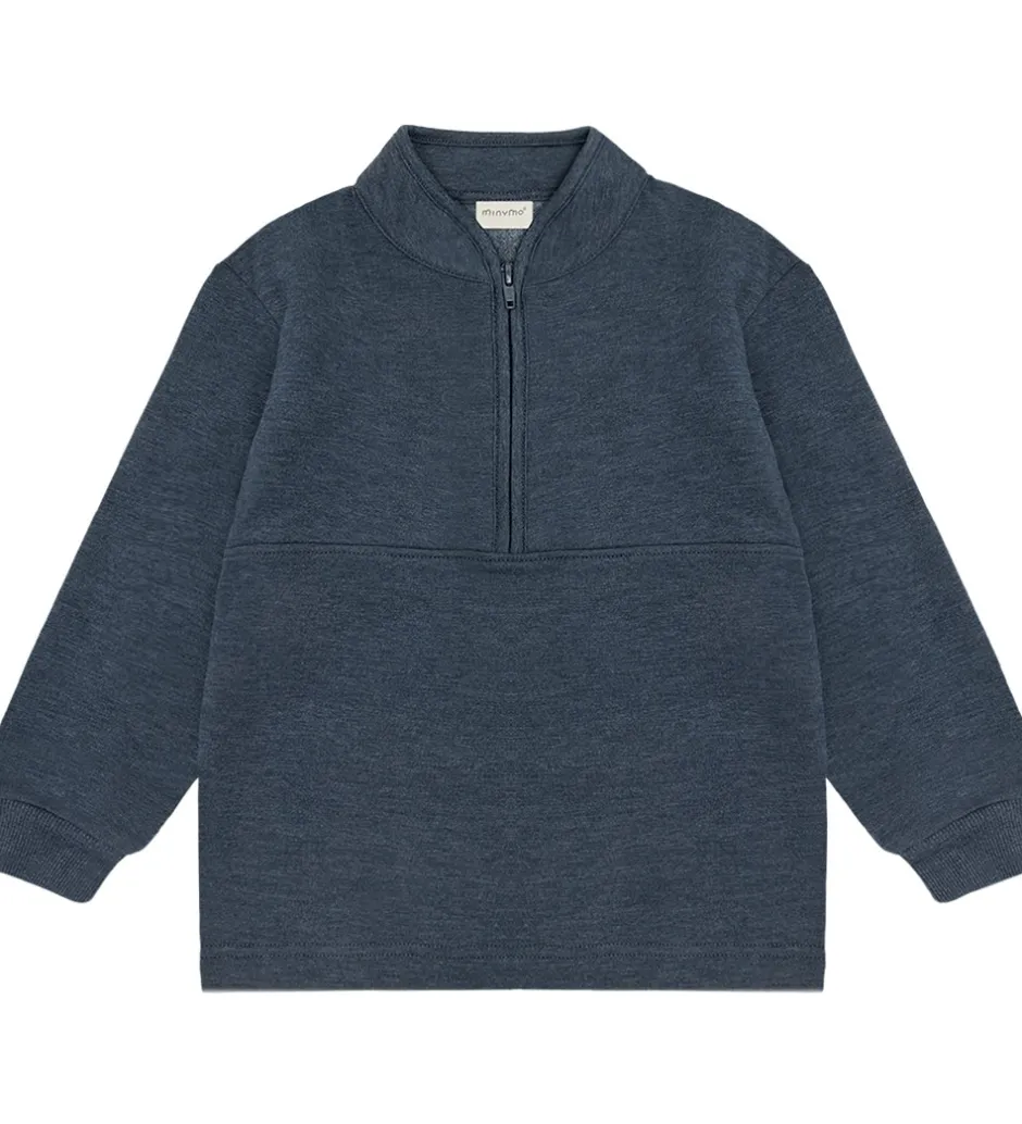 Børn Minymo Sweatshirt m. Lynlås - 2-pak - Vetiver