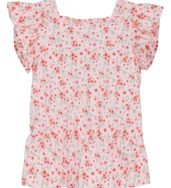 Toppe*Minymo Top - Rosen Quartz m. Blomster