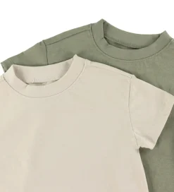 Børn Minymo T-shirts - Loose Fit - 2-pak - Vetiver
