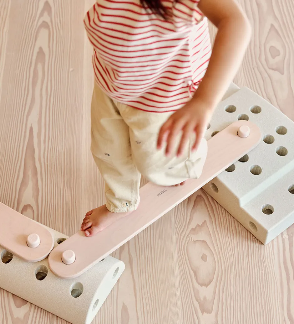 Aktivitetslegetøj|Tumlemøbler*MODU Balancebomme 2 stk. - 70x10x1,4 cm - Soft Rose
