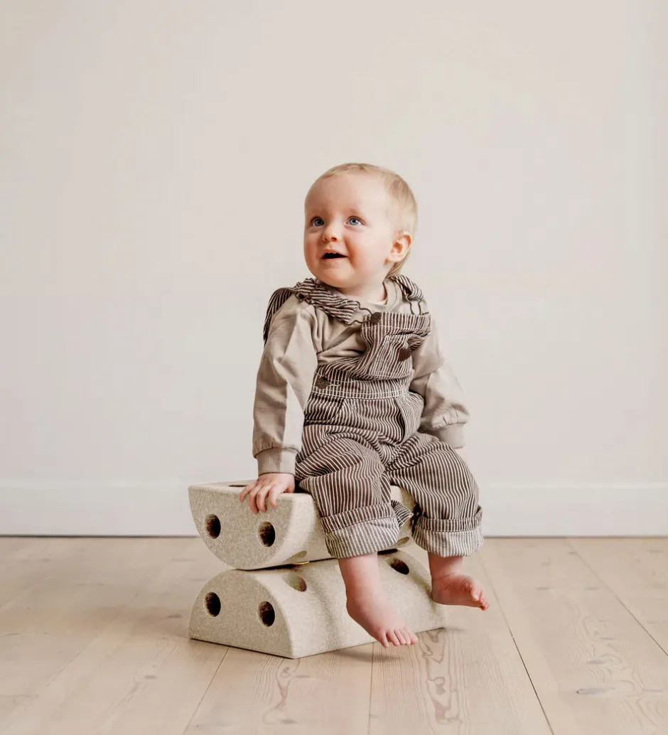 Møbler|Skamler*MODU Børneskammel - 4 Dele - Sand Grey/Honey Yellow