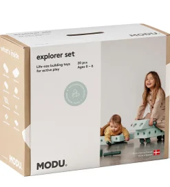 Tumledyr|Motorisk Legetøj*MODU Explorer Sæt - 20 Dele - 55x40x20 cm - Ocean Mint/Forest Gr