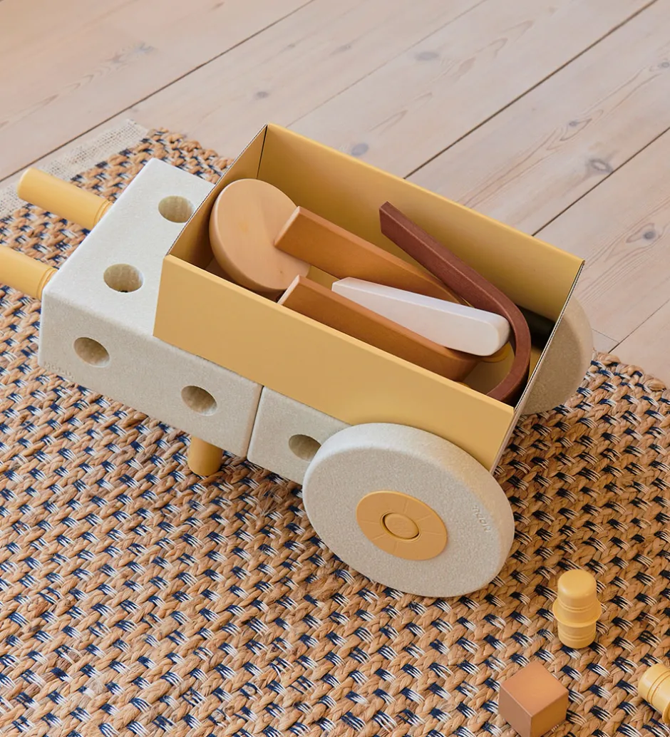 Tumledyr|Motorisk Legetøj*MODU Gåvogn 3-i-1 - 48x27x44 cm - Sand Grey/Honey Yellow