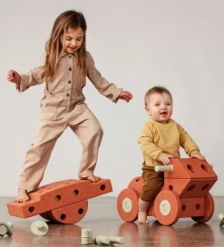 Motorisk Legetøj|Tumlemøbler*MODU 4x Foam Wheels - 4-pak - Burnt Orange/Dusty Green
