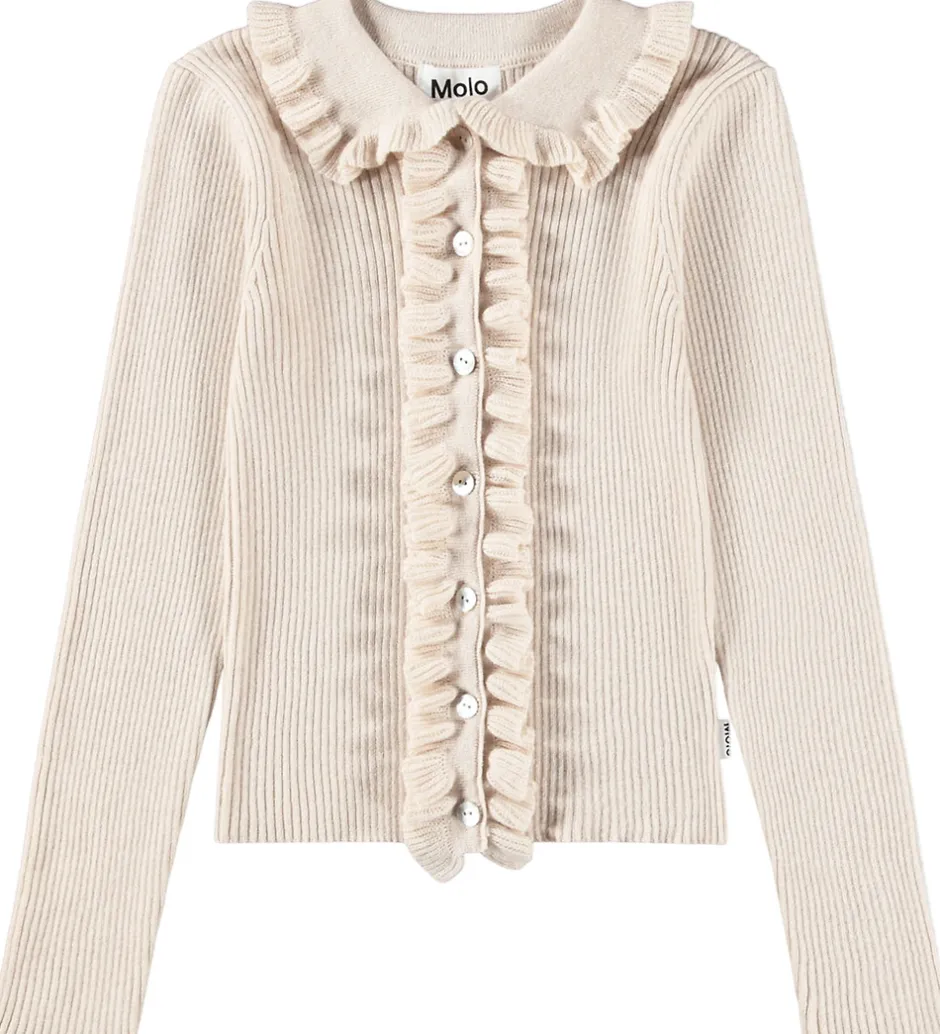 Striktrøjer*Molo Cardigan - Strik - Uld/Bomuld - Gamora - Buttercream