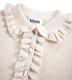 Striktrøjer*Molo Cardigan - Strik - Uld/Bomuld - Gamora - Buttercream