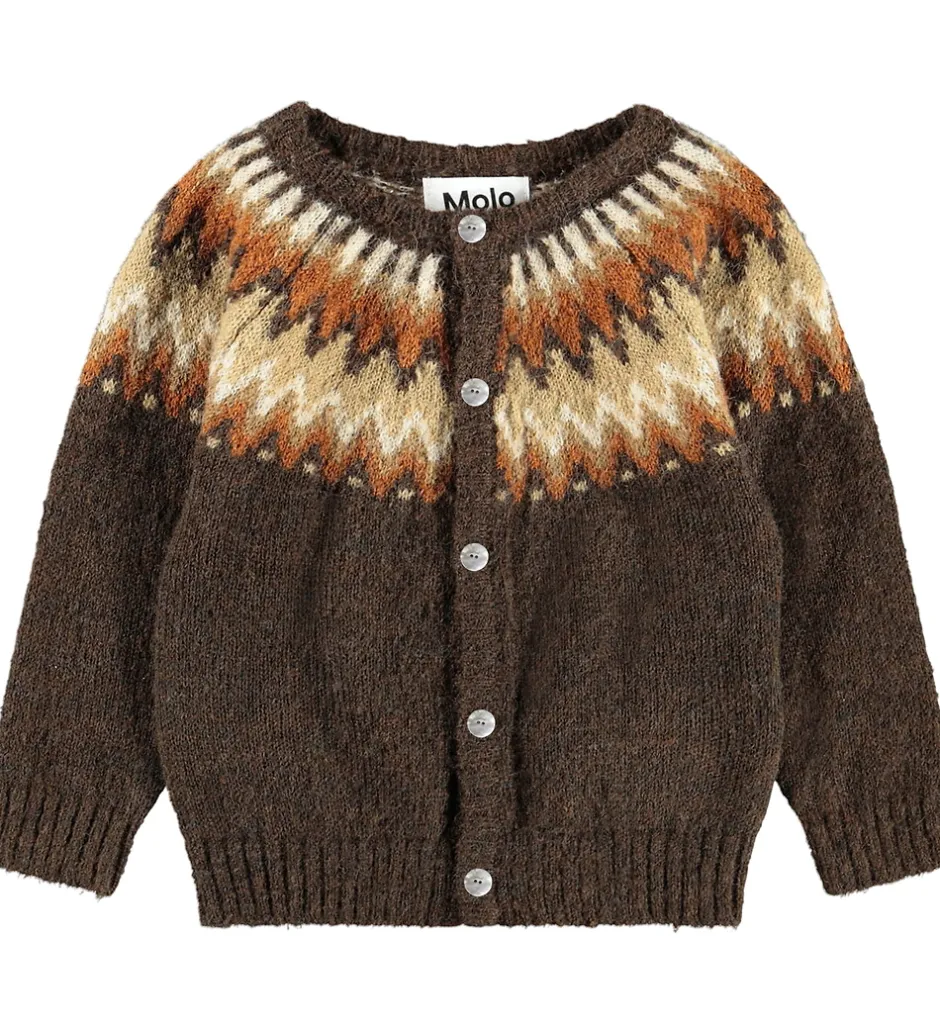 Striktrøjer*Molo Cardigan - Strik - Uld - Bay - Browns