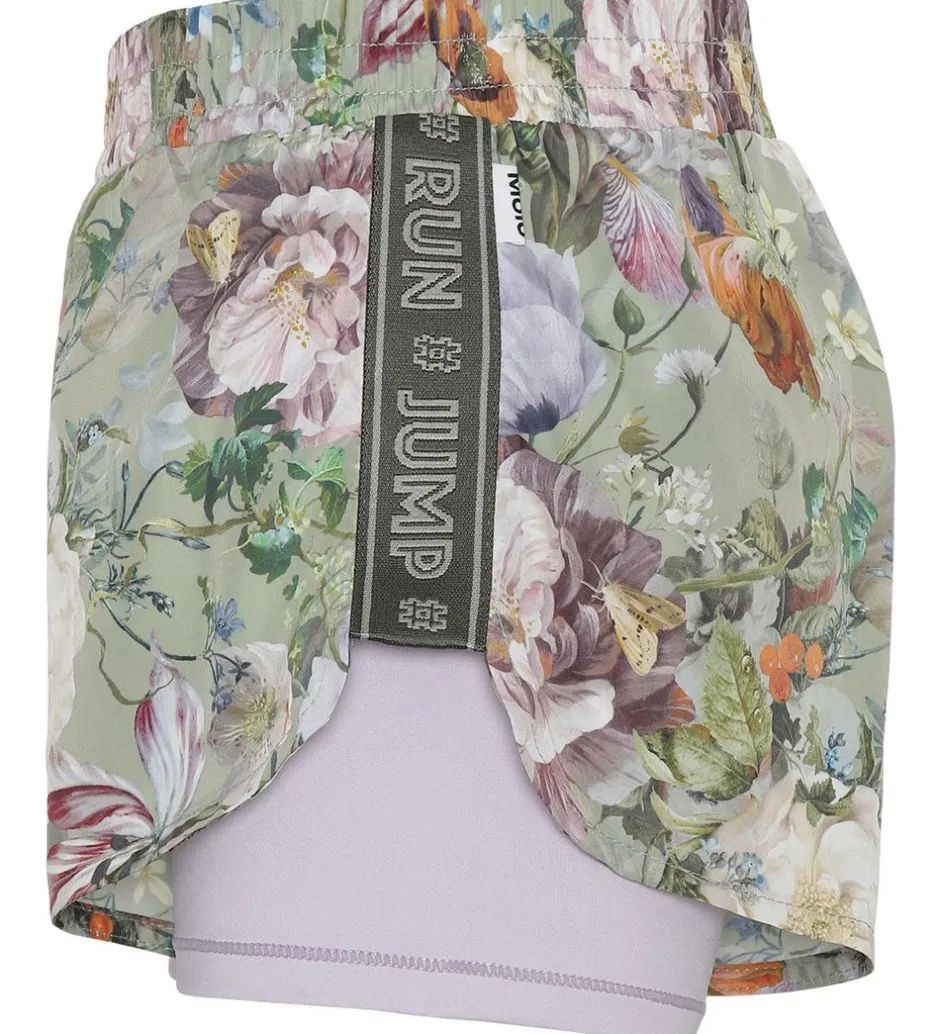Gymnastiktøj*Molo Shorts - Omari - Green Botanic