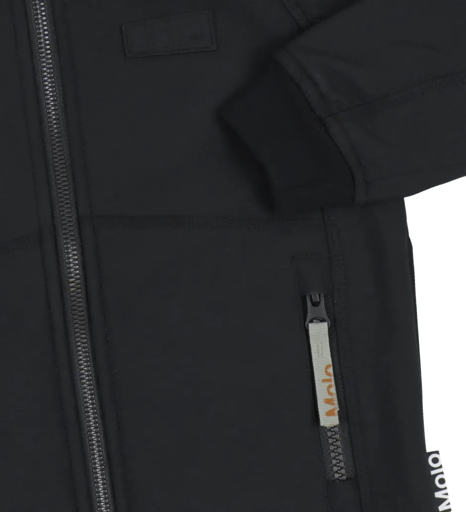 Børn Molo Softshelljakke m. Fleece - Cloudy - Sort