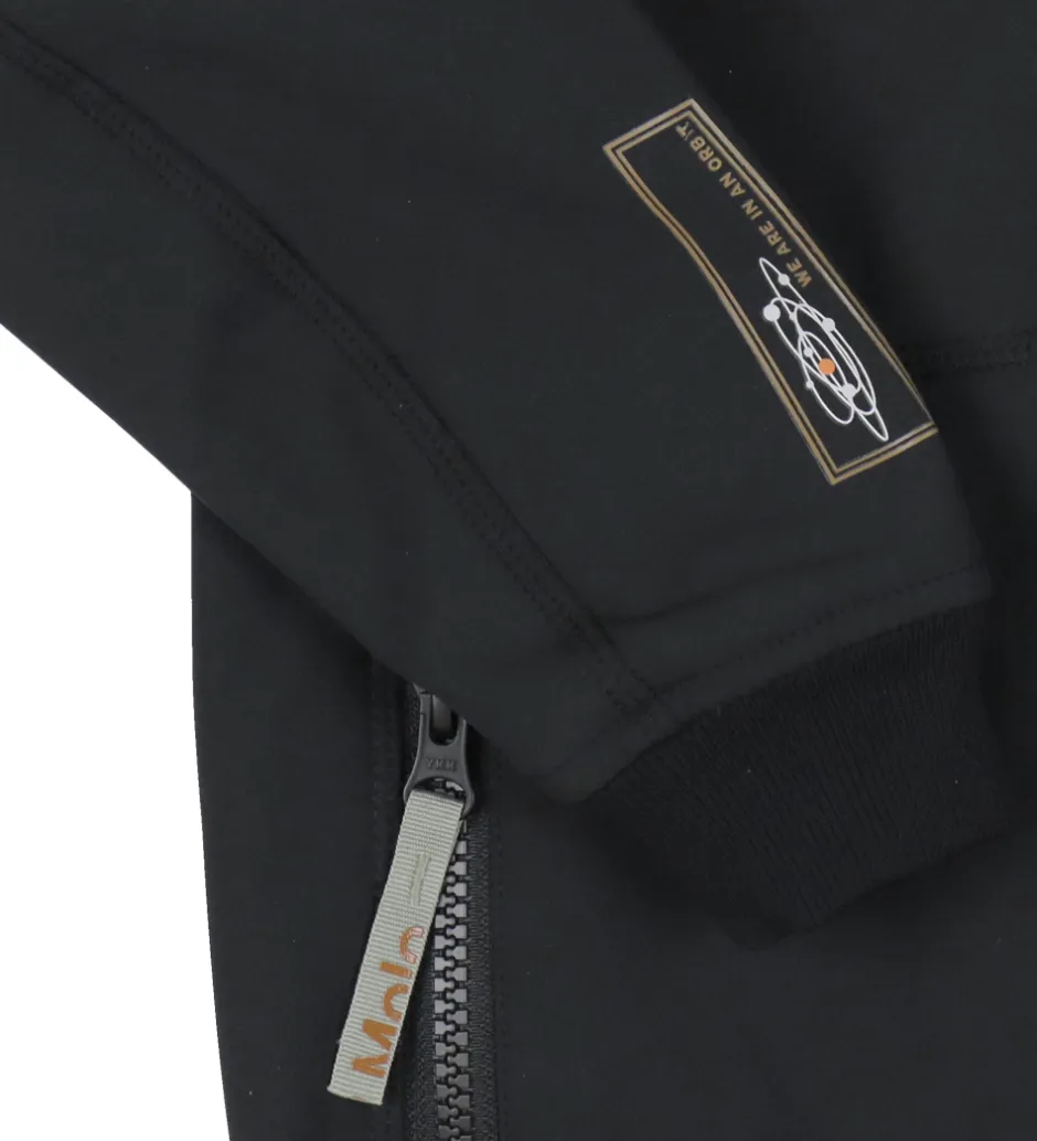 Børn Molo Softshelljakke m. Fleece - Cloudy - Sort