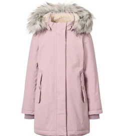 Vinterjakker*Molo Vinterfrakke - Peace - Blue Pink m. Imiteret Pels