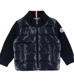 Termotøj*Moncler Cardigan - Uld/Dun - Navy