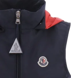 Børn Moncler Vest - Zene - Mørkeblå m. Rød/Hvid