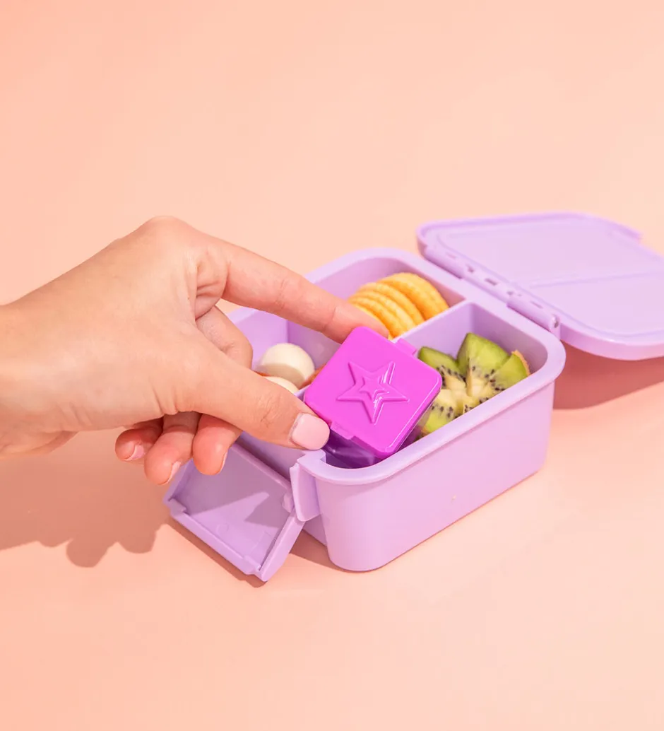 Madkasser*Montiico Snackbøtter - Bento Dip & Sauce - 2-pak - Fuchsia
