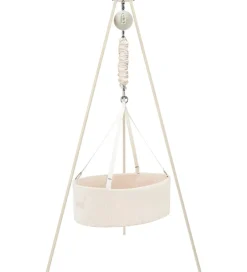 Moonboon Oval Vugge - Classic Bundle - Nature/Hvid
