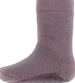 Strømper*MP Strøer m. Antiskrid - Uld - Dark Purple Dove