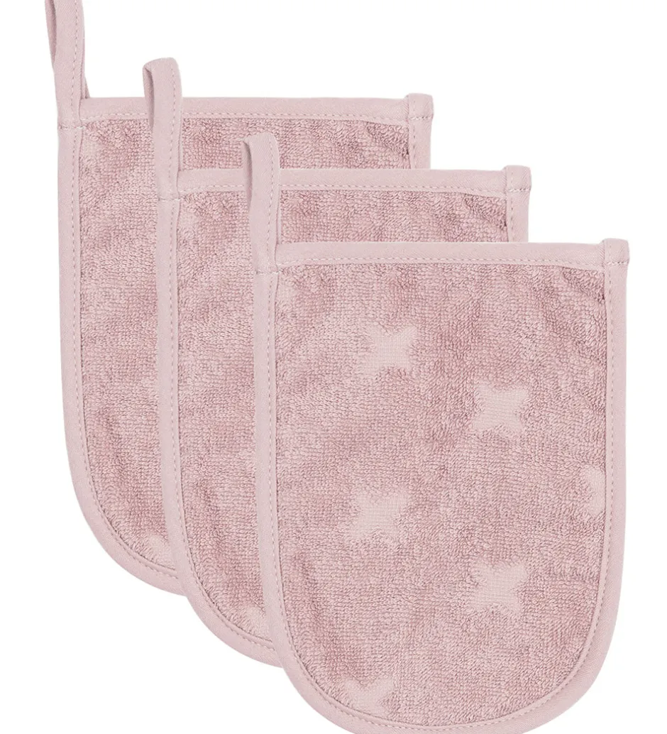 Vaskeklude*Müsli Badehandske - 3-pak - 14x18 cm - Nightingale