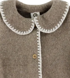 Børn Müsli Cardigan - Uldfleece - Brown Melange