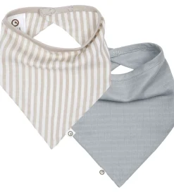 Müsli Savlesmække - Stripe Muslin - 2-pak - Balsam cream/Cashme