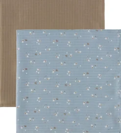 Stofbleer|Pusletid*Müsli Stofbleer - 2-pak - 75x75 - Stars - Jasmin Blue/Balsam Cre