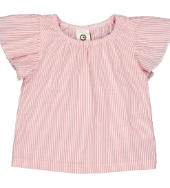 Børn Müsli Top - Seersucker - Frill - Balsam Cream/Bubblegum