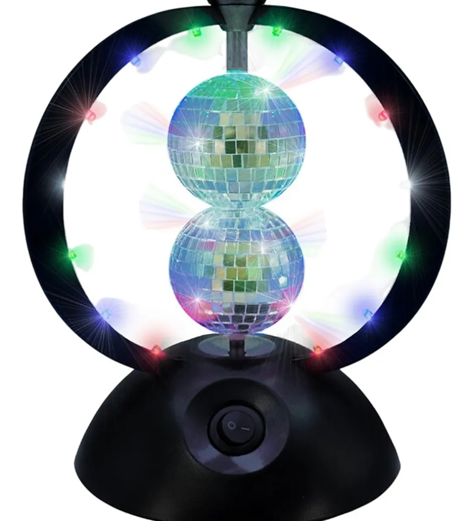 Lamper|Fritstående Lamper*Music Diskokugle - Rotating Double Mirror Balls