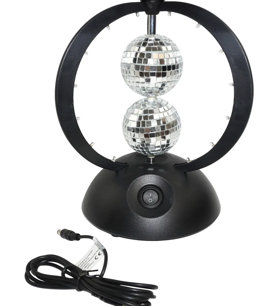 Lamper|Fritstående Lamper*Music Diskokugle - Rotating Double Mirror Balls