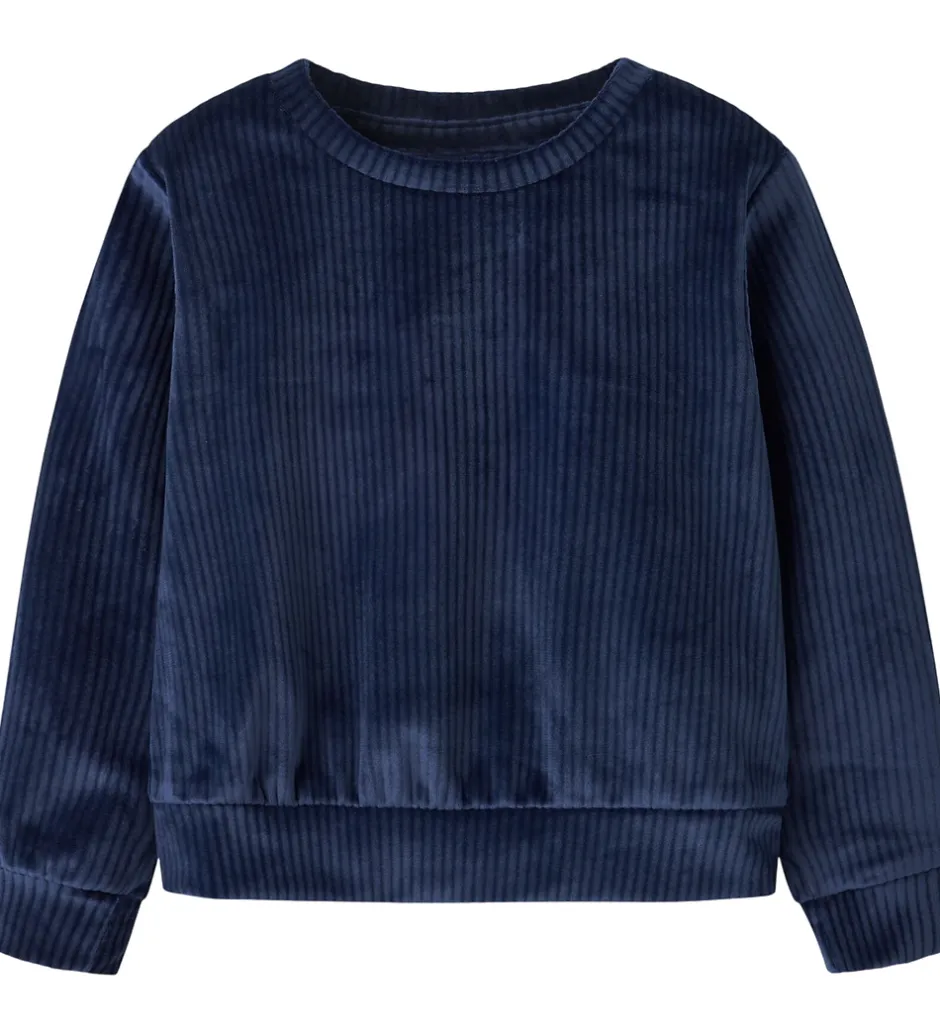 Juletøj*Name It Bluse - Fløjlsvelour - Cropped - NmfVeloa - Navy Blazer