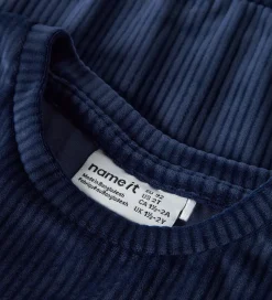 Juletøj*Name It Bluse - Fløjlsvelour - Cropped - NmfVeloa - Navy Blazer