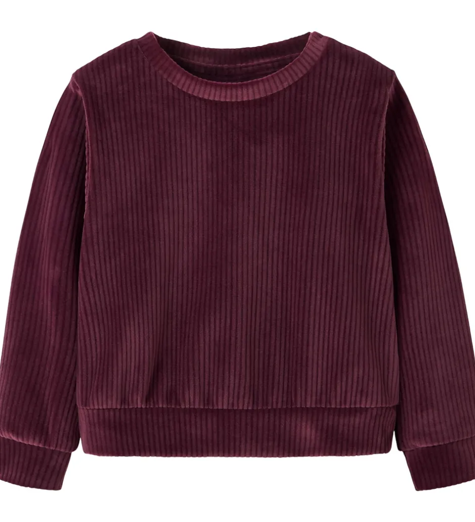 Børn Name It Bluse - Fløjlsvelour - Cropped - NmfVeloa - Burgundy