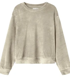 Juletøj*Name It Bluse - Fløjlsvelour - NkfVeloa - Velvet - Cement