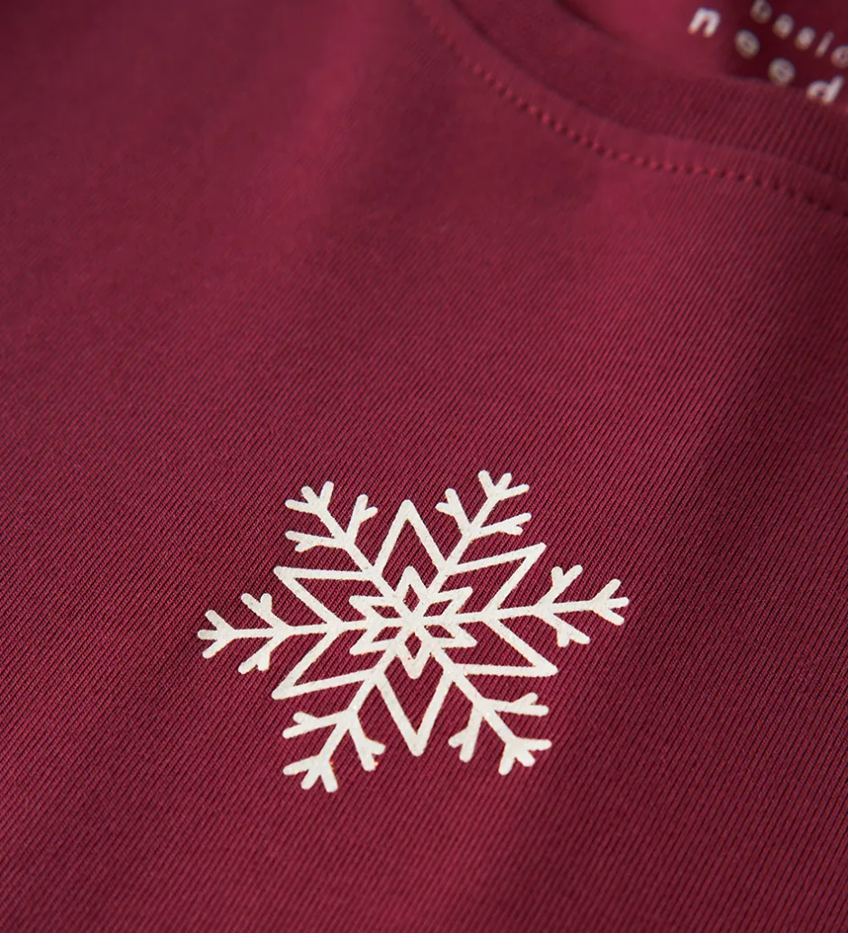 Juletøj|Bluser*Name It Bluse - NkfVix - Burgundy/Snowflake