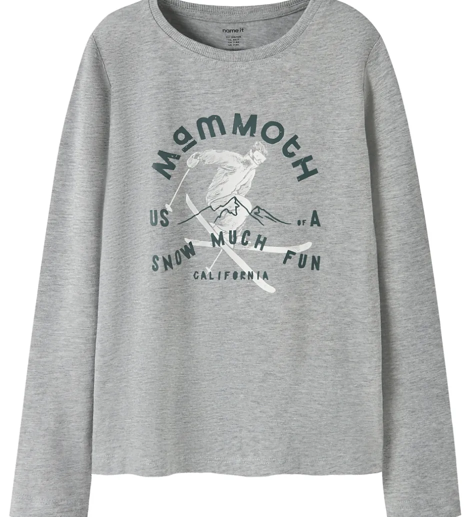Børn Name It Bluse - NkmVux - Grey Melange/Snow