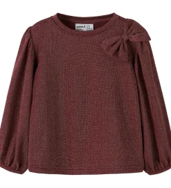 Børn Name It Bluse - NmfRoisin - Burgundy m. Glimmer