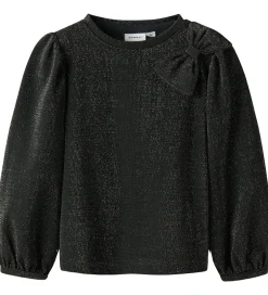 Juletøj*Name It Bluse - NmfRoisin - Sort m. Glimmer