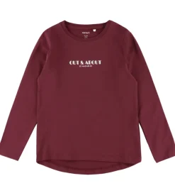 Juletøj*Name It Bluse - NmfVix - Burgundy/Out And About