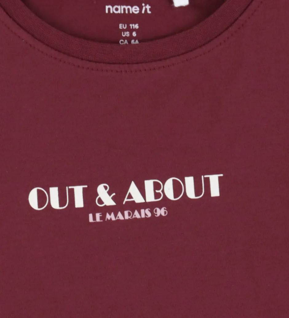 Juletøj*Name It Bluse - NmfVix - Burgundy/Out And About