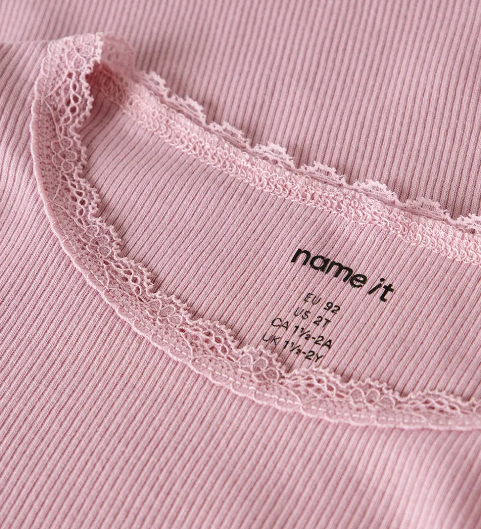 Børn Name It Bluse - Rib - Noos - NmfKab - Fragrant Lilac