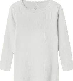 Bluser*Name It Bluse - Rib - Noos - NmfKab - Cloud Dancer
