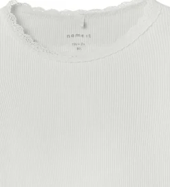 Bluser*Name It Bluse - Rib - Noos - NmfKab - Cloud Dancer