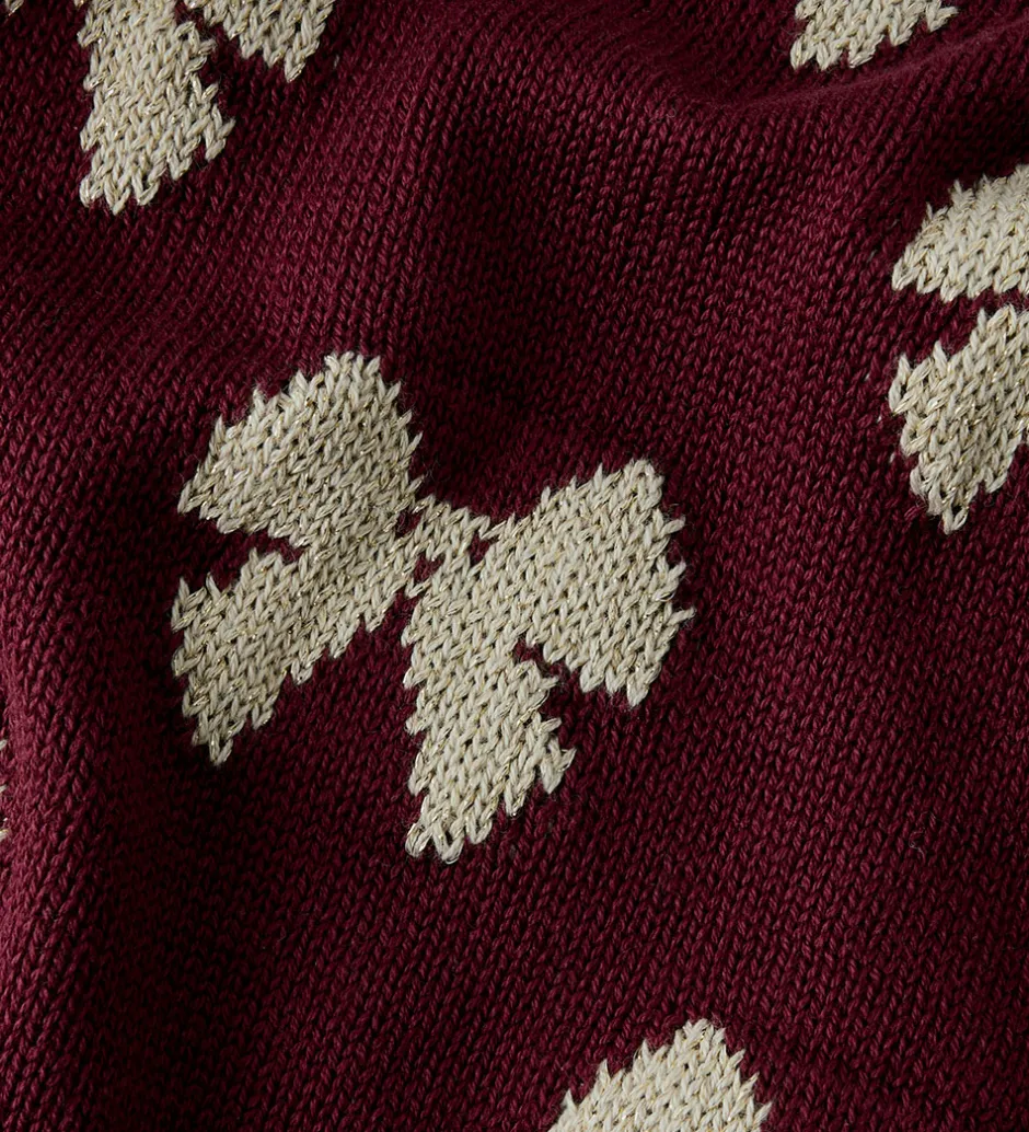 Børn Name It Bluse - Strik - NmfRekka - Burgundy m. Sløjfer