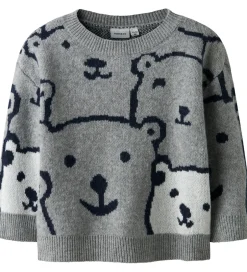 Børn Name It Bluse - Strik - NmmSauel - Gråmeleret