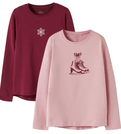 Børn Name It Bluser - 2-Pak - NkfVix - Keepsake Lilac/Burgundy Snowfl