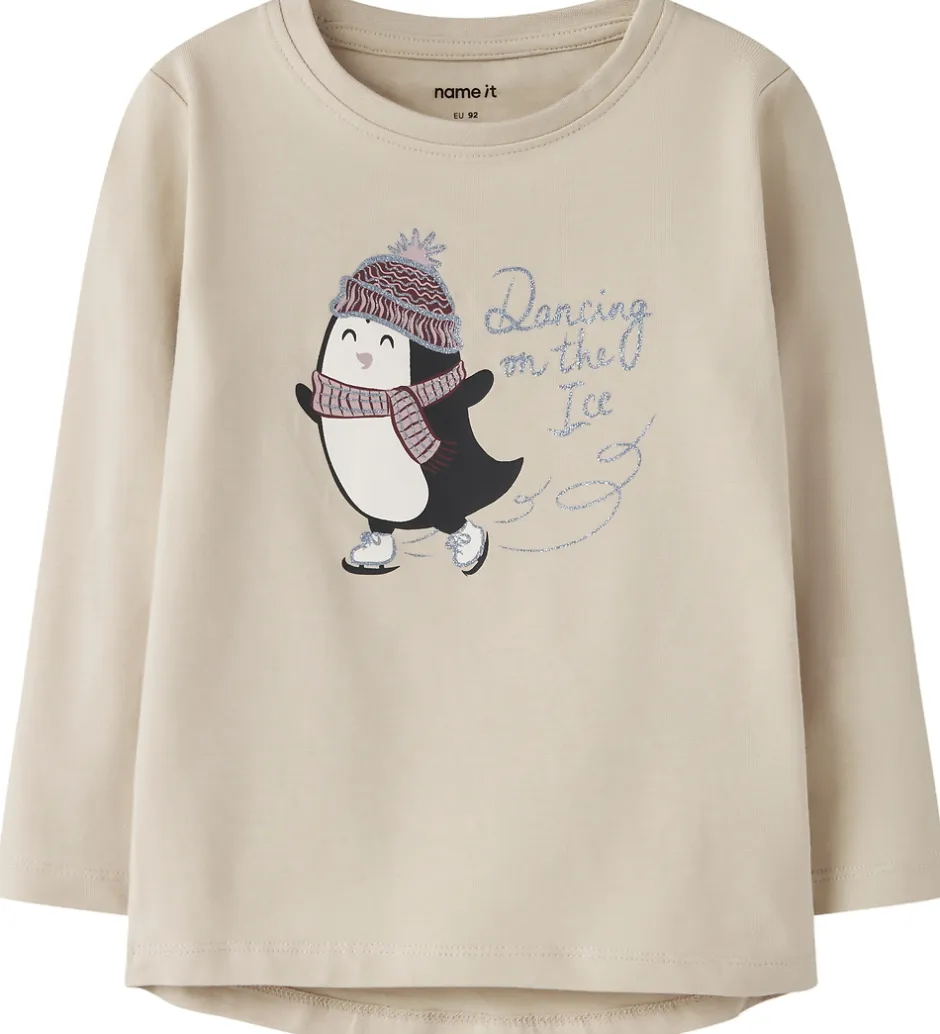 Børn Name It Bluser - 2-Pak - NmfVix - Cloud Dancer/Cement Penguin