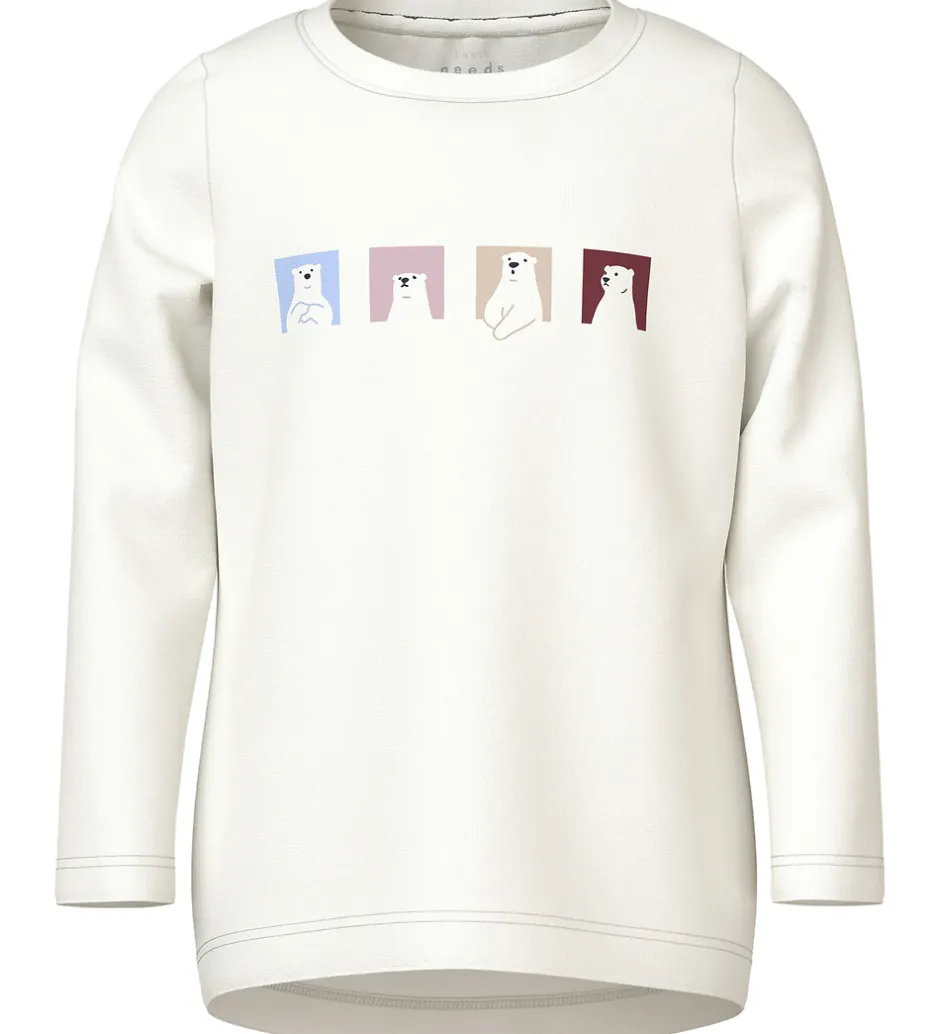 Børn Name It Bluser - 2-Pak - NmfVix - Cloud Dancer/Cement Penguin
