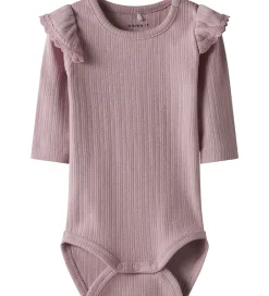 Børn Name It Body l/æ - NbfSiva - Keepsake Lilac m. Hulmønster