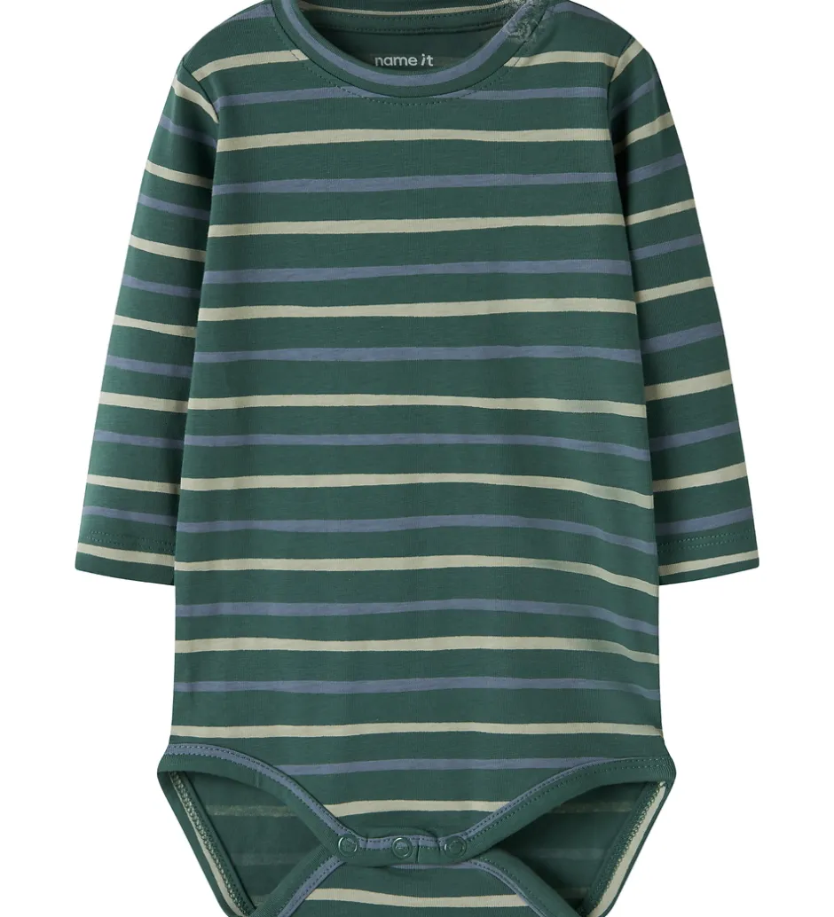 Børn Name It Body l/æ - NbmVroels - Bistro Green/Stripes